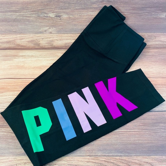 VS PINK High Waist Full Length Cotton Leggings Large - Picture 5 of 9